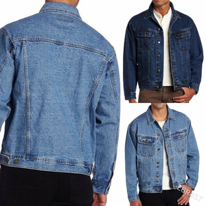 Chaqueta vaquera personalizada para hombre, color sólido, chaqueta vaquera bordada de alta calidad para hombre - Product Image 2