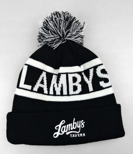 Autumn Winter Jacquard Knitted Beanies Factory Custom-made 3D Embroidery Rubber Woven Patch <b>Pom</b> <b>Pom</b> Letters Logo 100% Acrylic - Product Image 4