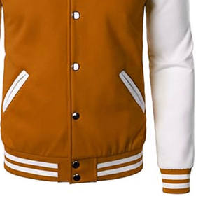 Vestes de mode Doublure matelassée Patchs en chenille personnalisés Letterman College Hommes Bomber Baseball Coupe-vent Vestes universitaires en laine - Product Image 6