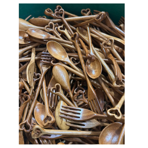 Natural <b>Wooden</b> <b>Spoon</b> <b>Set</b> Handcrafted Smooth Finish, Ideal for Stirring, Cooking, and Sustainable Kitchen Use - Product Image 3