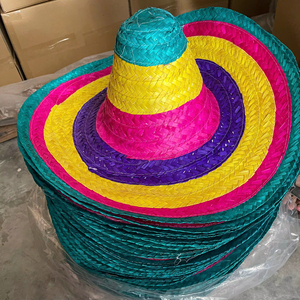 Vietnam Handmade Natural Striped Straw Sombrero <b>Hat</b> Casual Daily Tour Summer Party Beach Wedding Restaurants Beach Celebrations - Product Image 1