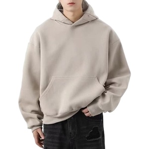 เสื้อผ้าแนวสตรีทไซส์ใหญ่ผ้าคอตตอนมีฮู้ดของผู้ชายผ้าคอตตอนน้ำหนักมากเสื้อผ้าแนวสตรีทเทอร์รี่ใส่พอดีตัว2026เปล่าเปิดไหล่ตกดีไซน์ใหม่ - Product Image 3