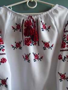 Chemisier traditionnel ethnique ukrainien Vyshyvanka pour filles brodé à la main lavable taille 3-4 ans - Product Image 3