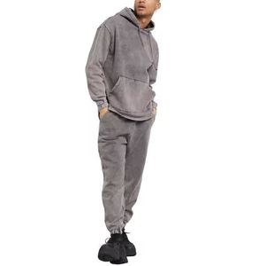 Casual And Outdoor Usage Men Acid Wash Tracksuit High Demanded Product Plain Dyed Men Acid Wash Tracksuit OEM Services - Product Image 1