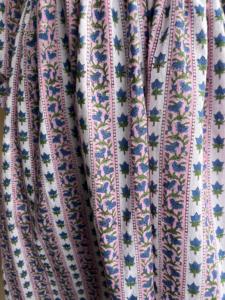 <b>Bohemian</b> Chic Floral Hand Block Print Midi <b>Dress</b> 100% Cotton Embroidered Tassel Decorated Casual <b>Maxi</b> Length Summer for Women - Product Image 3