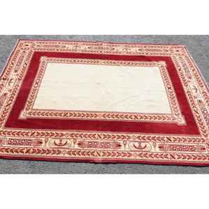 Alfombra Turca Vintage de 5.3x7.3 pies (161x221 cm), Alfombra Floral Roja y Blanca - Product Image 3