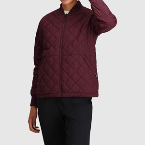 Chaqueta Bomber suave para mujer, interior liso, puños acanalados, dobladillo y cuello, ropa de abrigo ligera, chaqueta Bomber para mujer - Product Image 3