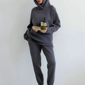 Nouvelle Collection – Ensemble de Survêtement Décontracté Hiver pour Femme – Style Urbain – 100% Coton Toile – Meilleure Vente – Ensemble 2 Pièces Long - Product Image 2