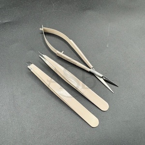 Nude Color Eyebrow <b>Tweezers</b> Custom Logo Sustainable Steel Slanted Pointed Tips Brow <b>Tweezer</b> With Eyelash Spring Scissor - Product Image 6