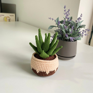 Flor de ganchillo hecha a mano plantas en maceta flores artificiales para siempre regalo para amigo perfecto para decoraciones del hogar OEM hecho en Vietnam - Product Image 6