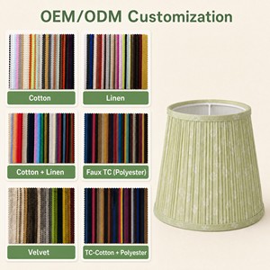 Pantalla de Lámpara Plegada de Imitación de Algodón con Diseño de Hongo, Impresa a Medida, Hecha a Mano, Iluminación Interior Tradicional, Proveedor de Componentes de Tela OEM ODM - Product Image 3
