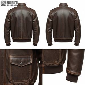 Blouson aviateur en cuir camouflage personnalisé 2025 nouveautés-Style moto et motard imperméable unisexe - Product Image 5