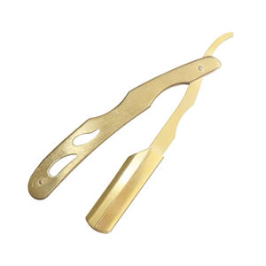 Couteau à lame en acier inoxydable rasoirs droits coupe barbe unique couteau pliant rasage rasoir fabriqué - Product Image 6