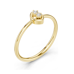 Anillo de Diamante Cultivado en Laboratorio de 0.135 CT para Mujer, Claridad VVS-VS EF, Oro de 18KT, 14KT, 10KT y Plata 925, Oro Rosa, Amarillo y Blanco - Product Image 4