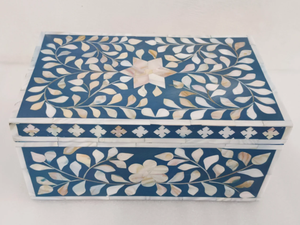 Dernière boîte à bijoux en bois de santal avec résine MOP Design standard incrustation d'os poli bague de renvoi artisanat décoratif pour vêtements - Product Image 5