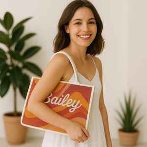 Fourre-tout perlé personnalisé, fourre-tout de mariage personnalisé, sac de perles florales, sac de mariage personnalisé, cadeau de demoiselle d'honneur, fourre-tout floral bleu, - Product Image 3