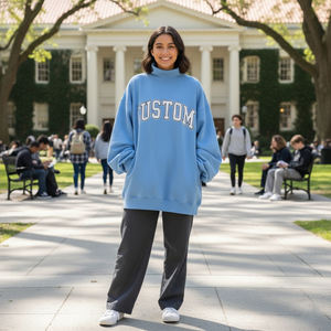 Personalizado invierno otoño viaje moda mujer cuello simulado sudadera estampado pulóver Streetwear polar - Product Image 1