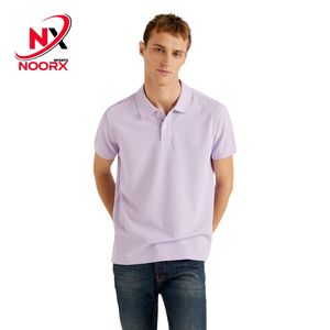 Noorx เสื้อโปโลผู้ชายกีฬาผ้าฝ้าย100% คอปกพับแขนครึ่งสไตล์ล่าสุดออกแบบได้ตามต้องการ - Product Image 2