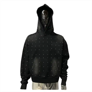 Streetwear à capuche pour hommes 100% coton Basics bonne qualité hiver épais polaire impression personnalisée Logo lourd approvisionnement OEM - Product Image 3