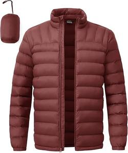 Veste matelassée noire coupe-vent et légère pour hommes avec capuche col montant logo sur le devant style High Street Service OEM disponible - Product Image 3