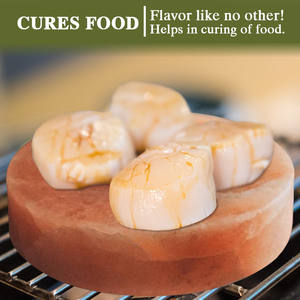 Plaques de cuisson de forme ronde au sel de l'Himalaya 2.5 - 5.5 kg, assiette de cuisson au sel rose de l'Himalaya, assiette de cuisson et de service ronde au sel - Product Image 3