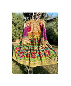 Afghan Kuchi Dresses Tribal Ethnic Vintage Kuchi Dress, Afghan/Pakistan Kuchi Party Traditional Vibrant Colors Dresses - Product Image 2