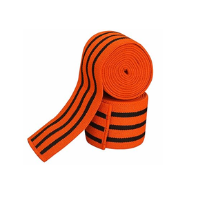 Les genouillères en coton élastique haute performance avec impression rayée couleurs personnalisées offrent une protection des articulations choix des haltérophiles - Product Image 2