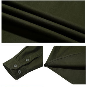 Camisas de hombre de la mejor calidad de manga larga de algodón Denim Jeans camisas de franela Casual hombres camisa para hombres más vendidos logotipo personalizado - Product Image 6