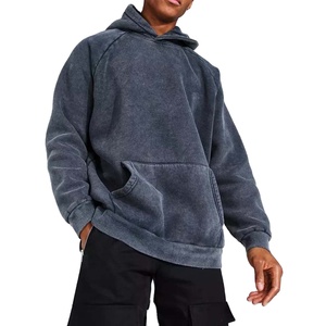 Sweat à capuche personnalisé vierge pour hommes 100% coton de haute qualité avec design et taille sweat à capuche lavé à l'acide pour hommes 2026 - Product Image 1