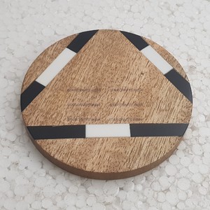 New Style Custom Design Acacia Wooden and Resin Best Coasters for Drink Coffee Tea for Office & Home Restaurant - Product Image 4