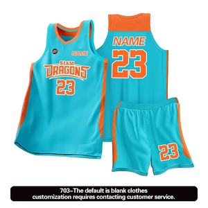 ชุดกีฬาสำหรับเด็กชุดบาสเก็ตบอลชุดกีฬาของทีมพิมพ์ชื่อโลโก้ตามสั่ง - Product Image 1