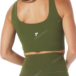 Ropa de gimnasio activa Top corto de algodón personalizado Mujeres Entrenamiento Yoga Chaleco Camisetas sin mangas al por mayor - Product Image 6