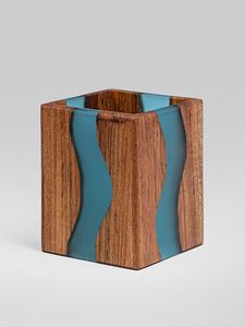 Luxury Office Decor Epoxy & <b>Wood</b> Crafts Pen Stand with Unique Wooden <b>Boxes</b> and Wall Signs - Product Image 4