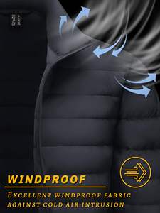 Vente en gros Veste rembourrée décontractée pour l'hiver à col ras du cou Doudoune personnalisée en duvet imperméable pour hommes Respirant Fabriqué au Pakistan - Product Image 3