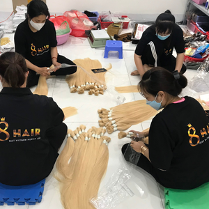 Vente en gros Paquets de cheveux humains vierges vietnamiens droits à os alignés Extensions de cheveux bruts à cuticule doublement étirée en vrac - Product Image 6