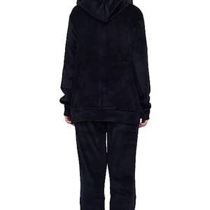 2024 New Arrival Custom Logo Spring Knit Velour Hoodie Outfit 2 Piece Set Loungewear Jogging Sweat <b>Tracksuits</b> - Product Image 6