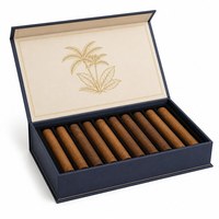 Boîte à cigares en carton rigide magnétique écologique de luxe personnalisée avec insert en plastification brillante