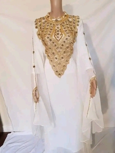 2024 Dubai Farasha Kaftan hermoso vestido rojo de diseño marroquí tela de alta calidad cuentas de piedra trabajo hecho a mano musulmán tradicional - Product Image 2