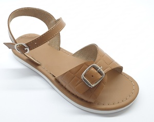 สาวฤดูร้อนชายหาดหัวเข็มขัดสายรัดรองเท้าแตะเด็กที่กำหนดเองรองเท้าแตะหนังแท้รองเท้าแตะสำหรับสาวๆในหนัง OEM ที่กำหนดเอง - Product Image 4