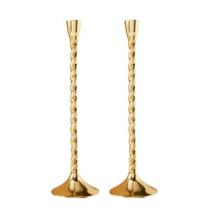 Accessoires pour la maison, bougeoir double en aluminium doré, décoration moderne pour la maison, accent décoratif au prix le plus bas - Product Image 5