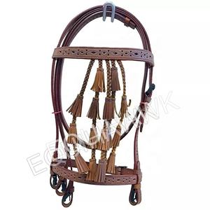 Mosquero Brow Band Bride en cuir de cheval espagnol avec rênes en cuir assorties de la bride de qualité ultime - Product Image 3