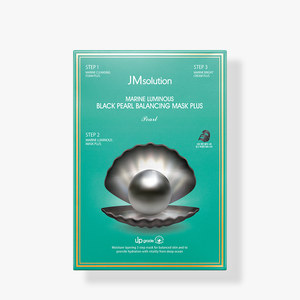 JMSOLUTION-Masque de soin de la peau, feuille d'équilibrage marine lumineuse, perle noire, lot de 10 pièces fabriqué en Corée, nouvel arrivage - Product Image 1