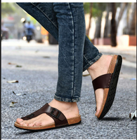 Chaussons confortables pour hommes à semelle souple, décontractés, pour intérieur et extérieur, hiver et été, usage quotidien, avec soutien de la voûte plantaire, respirants, antidérapants, à bout ouvert