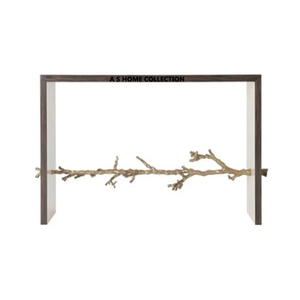 Table de console en bois décorative de branche d'arbre d'entrée de rectangle de salon de meubles de maison en métal - Product Image 1