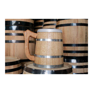 Tarro lacado con borde negro de barril de madera fresca de 700ml para uso en cerveza ¡Encuentre el mejor precio! - Product Image 3