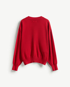 Cárdigan de Punto de Algodón 100% de Alta Calidad para Hombre, Estilo Casual de Otoño, Manga Larga, Cuello en V, Corte Holgado, Logotipo Privado Personalizado Bordado, Color Sólido - Product Image 3