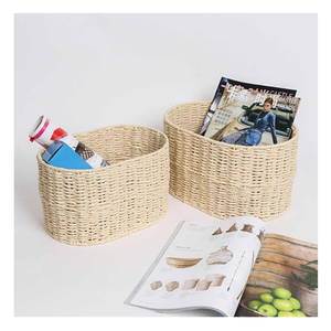 High Quality Eco-Friendly <b>Woven</b> Rattan Beverage <b>Storage</b> <b>Baskets</b> Handicraft Multifunction Organizer Vietnam Manufacturer - Product Image 1