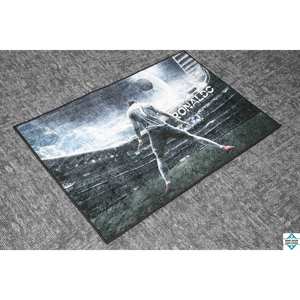 Tapis imprimé patchwork pour les fans de Ronaldo, tapis traditionnel écologique en laine et latex non tissé, petit tapis doux pour la chambre des garçons - Product Image 1