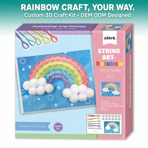 Kit de Manualidades 3D Arcoíris Personalizado, Hecho a Mano, Educativo, Diseño OEM ODM para Niños, Venta al Por Mayor - Product Image 1