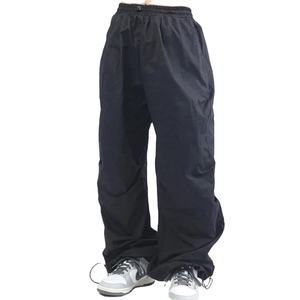 Pantalon de jogging personnalisé, coupe évasée, ample, coupe large, effet vieilli, en toile, coupe décontractée, taille élastique, coupe coupe-vent de haute qualité - Product Image 1